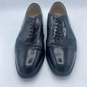 Johnston & Murphy Mens Black Leather Oxford Dress‎ Shoes Size 12